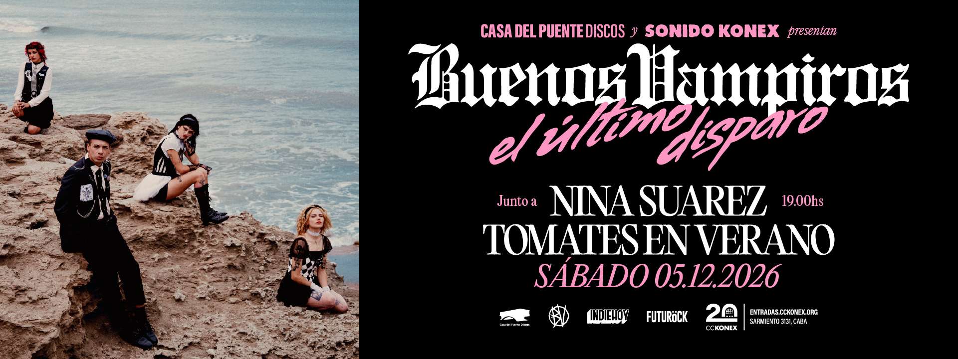 Sonido Konex: Buenos Vampiros + Nina Suárez + Tomates en Verano
