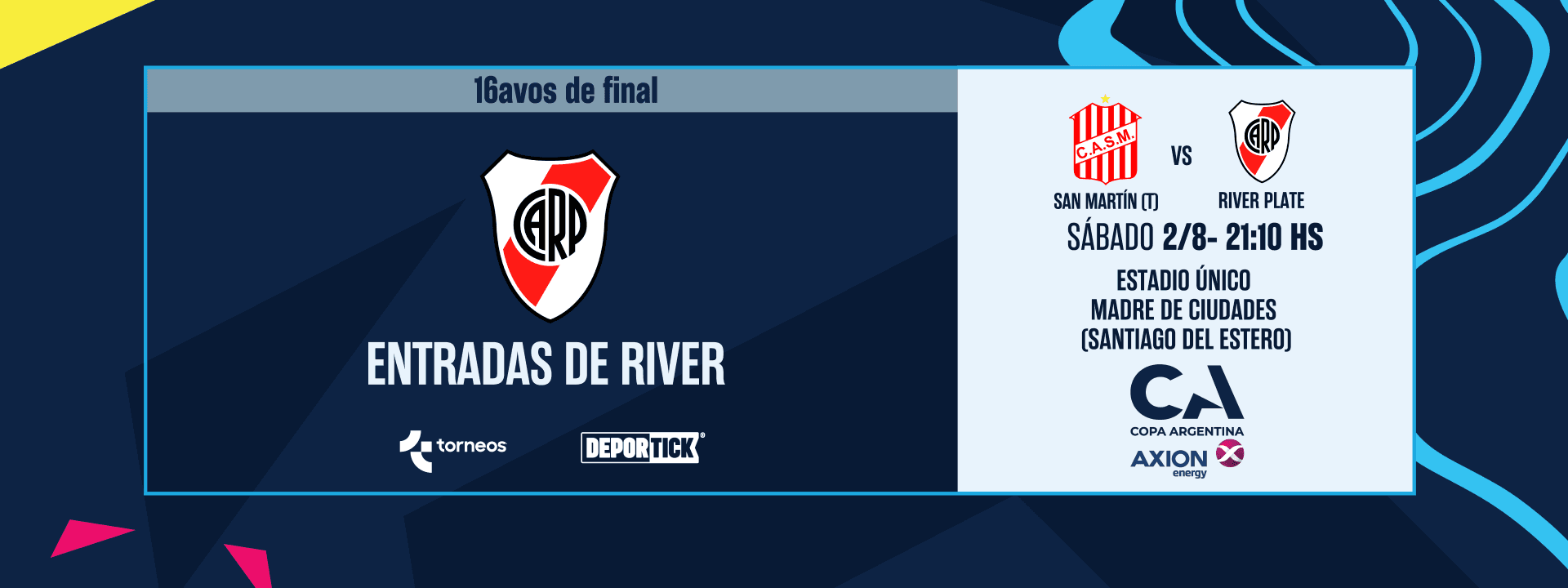 San Martín de Tucumán vs. River Plate - 16avos. Copa Argentina 2025