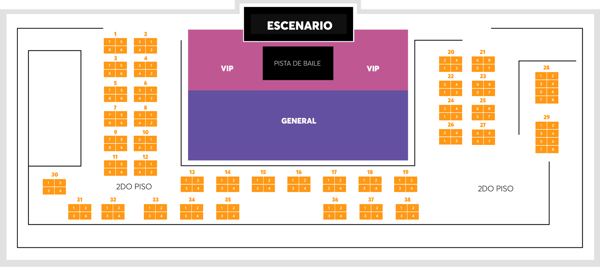 Imagen de tabla de precios