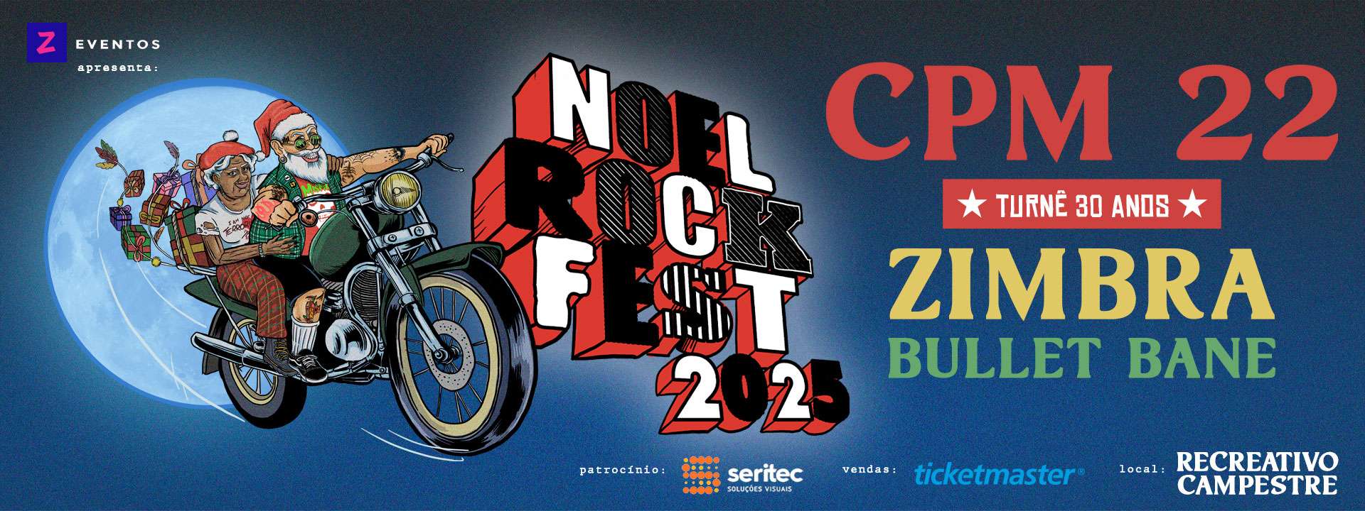 Noel Rock Fest 2025 - CPM 22, Zimbra e Bullet Bane