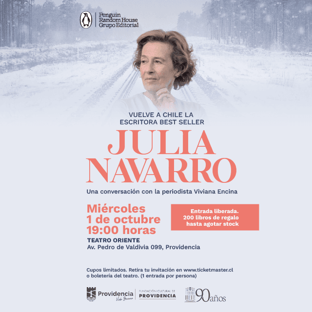 Julia Navarro Vuelve a Chile en Teatro Oriente