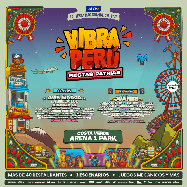 Festival Vibra Perú 2026 en Arena 1 Park