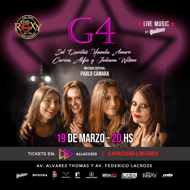 G4 GIRLS- Sol Quintas, Yamila Amaro, Carina Alfie y Juliana Wilson - 19 de Marzo