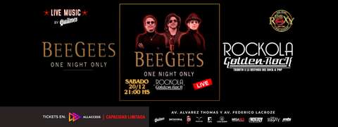 ROCKOLA GOLDEN-ROCK - TRIBUTO A BEE GEES: ONE NIGHT ONLY
